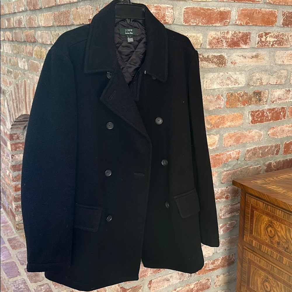 J crew men’s size medium wool pea coat